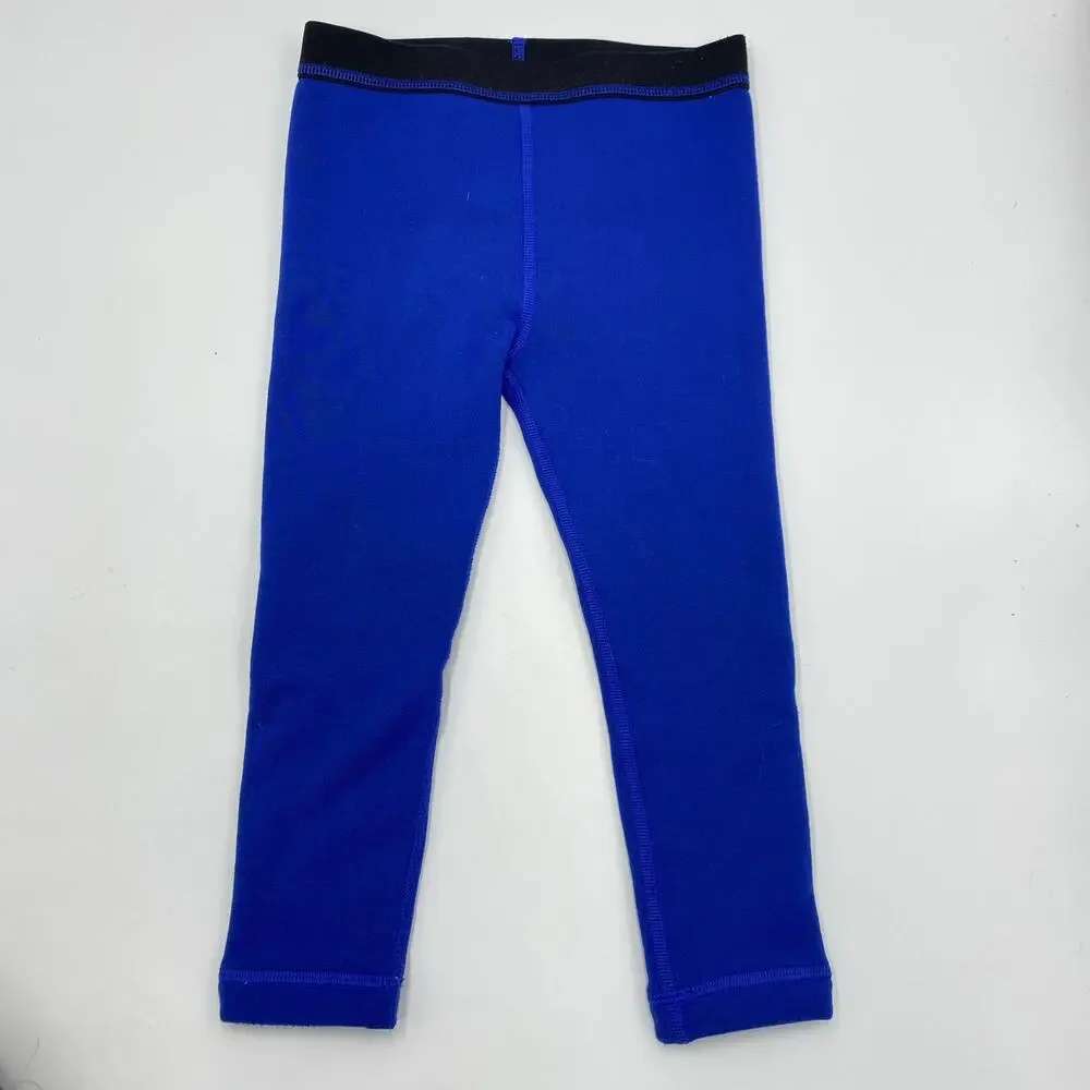 LL Bean Youth Blue Baselayer Fleece Pull On Pants Size 4
